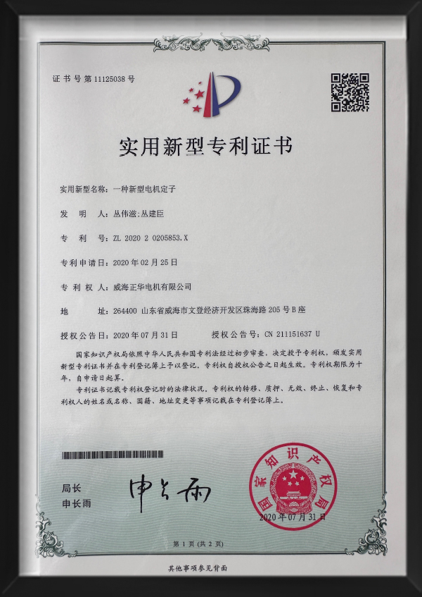 一种新型电机定子